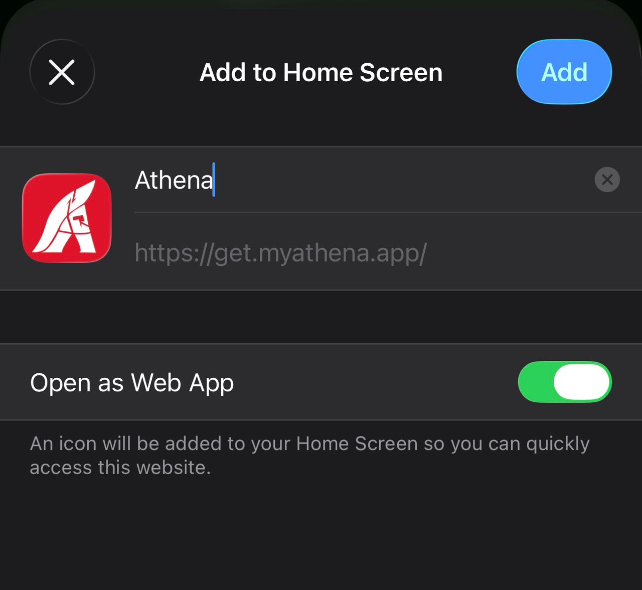 Tap Add
